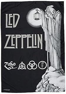 Heart Rock - Bandiera Led Zeppelin Stairway di Qualità Italiana, Materiali resistenti e Colori Vivaci - Made in italy [100% Poliestere - 110x75 cm]