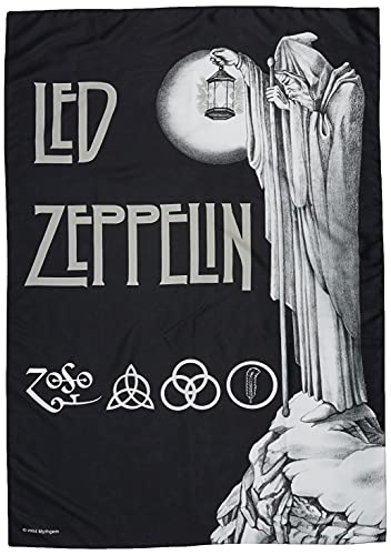 HEART ROCK - Drapeau Led Zeppelin Stairway de qualité italienne, matériaux résistants et couleurs vives - Fabriqué en Italie [100% polyester - 110 x 75 cm]