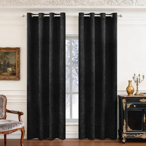 Ystyle Rideaux Occultant Thermique Isolant Velours Lot De 2, 117x137CM, Rideaux Salon Et Chambre,...