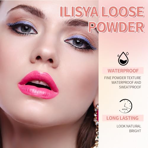 Rouse Setting Powder Lightweight Loose Powder Finishing Powder Long-Lasting Face Powder Waterproof With Soft Mushroom Powder Puff & Mirror thumb #8