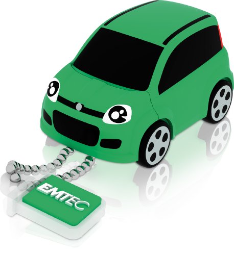 Emtec F103 Fiat Panda Memoria 8GB, USB 2.0, Nero