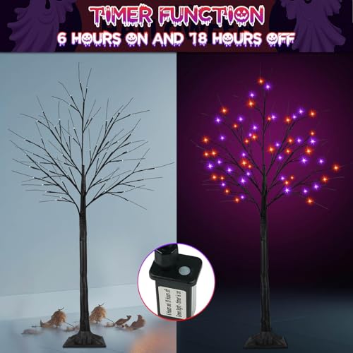 2-Pack 5' BHCLIGHT Halloween Black Tree w/ 200 LED 30.79 + Free Shipping w/ Prime or on 35+ + 30% Off Code BE75ZHRB - image 4