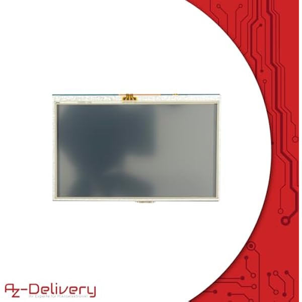 AZDelivery 3 сенсорных TFT-дисплея с диагональю 5 дюймов и разъемом HDMI совместимых с Raspberry Pi 4B 3B 3B 2B BB Black Banana Pi Jetson Nano Windows 10 8 7 разрешение экрана 800 x 480