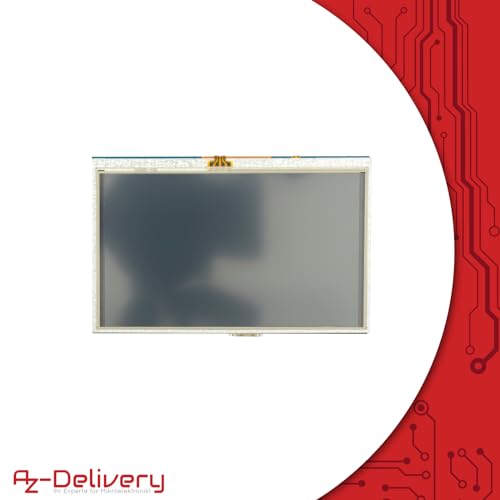 AZDelivery 5-calowy ekran dotykowy TFT LCD HDMI kompatybilny z Raspberry Pi 4B, 3B+, 3B, 2B+, BB Black, Banana Pi, Jetson Nano, Windows 10/8/7-800x480 wyświetlacz o rozdzielczości