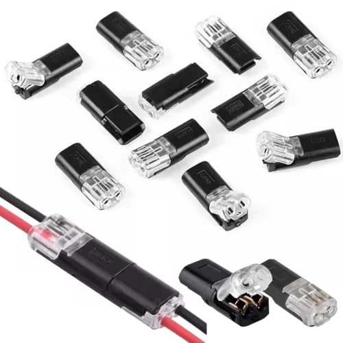 Yuragim 50 Stück Auto Kabelverbinder Wasserdicht 2 Polig, 12V Stecker 2 Pin Kabel Steckverbinder, Mini Steckverbinder 2 Polig Schneller Kabelstecker Verbindungen für 18-22 AWG Kabel Crimp zum KFZ LKW Yuragim 50 Stück Auto Kabelverbinder Wasserdicht 2 Polig, 12V Stecker 2 Pin Kabel Steckverbinder, Mini Steckverbinder 2 Polig Schneller Kabelstecker Verbindungen für 18-22 AWG Kabel Crimp zum KFZ LKW