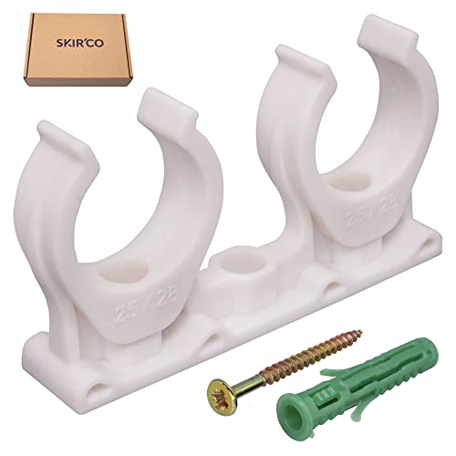 thumbnail: SKIR'CO Pijpklemmen 20 Stuks - Kunststof Buisklemmen Voor 16 Mm Buizen, Met Pluggen En Schroeven