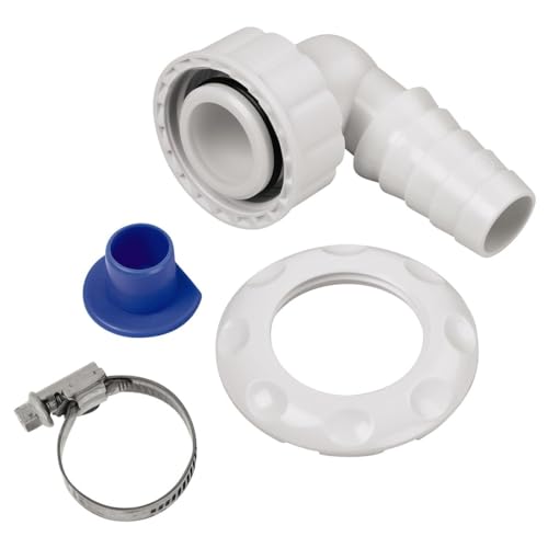 Xavax Winkel Schlauchtülle, für Wandeinbau Siphons ohne Reinigungsöffnung (Geräteanschlusstülle, für Abwasserschlauch Waschmaschine/Ablaufschlauch Geschirrspülmaschine, Winkel Schlauchverschraubung)