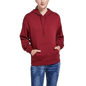 KOWSPORT Women’s Hoodies Pullover Tops Drawstring Hoodie for Women Casual Hooded Sweatshirts with Pocket Size S-2XL