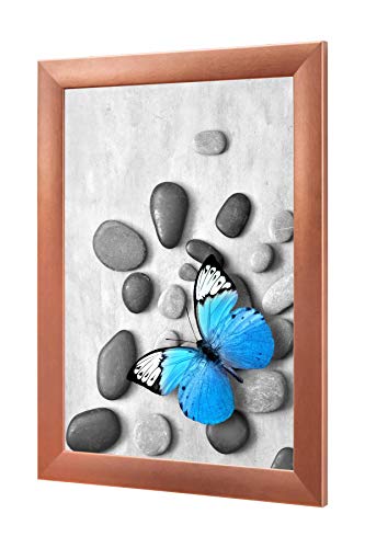 OlimpJOY Cadre photo 39 x 48 cm Cuivre marron - avec verre acrylique antireflet - Cadre d'affiche de l'image Cover