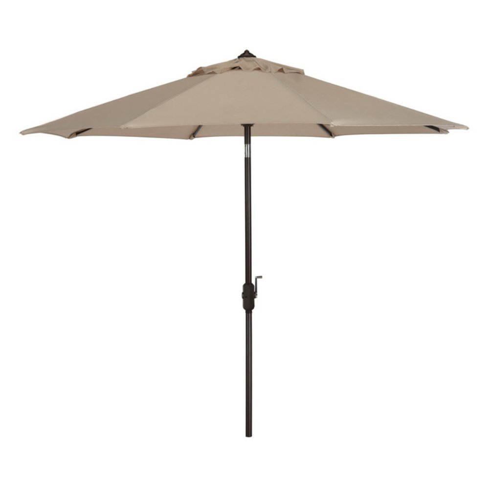SAFAVIEH Outdoor Collection Ortega Auto Tilt Crank Umbrella