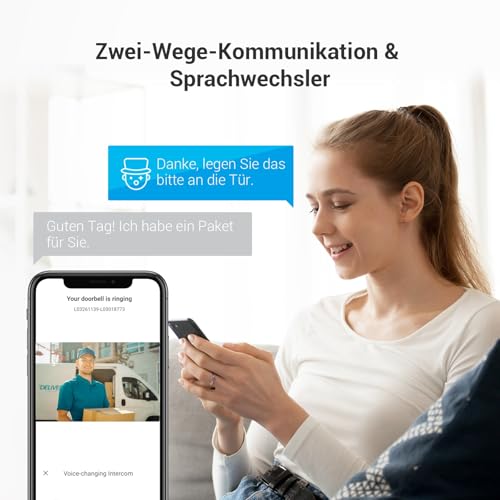 EZVIZ WLAN Video Türsprechanlage, wasserfeste Türklingel mit Türöffner und Kamera, 2-Wege-Audio, 7 Zoll Farb-Touchscreen, Dualband-WLAN, HP5