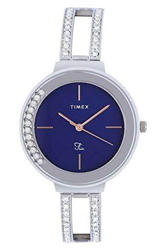 TIMEX Fria Women Round, Cushion, Rectangular and Rhombus Dial Case 2 Hands Function Rose Gold and Silver Watch