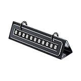 駐車番号プレート - モダンデスクカレンダー | 車ダッシュボード番号表示プレート - ショッピングモール、ガレージ、学校、芝生、路側、セダン、トラック、モーターホーム、キャラバン用