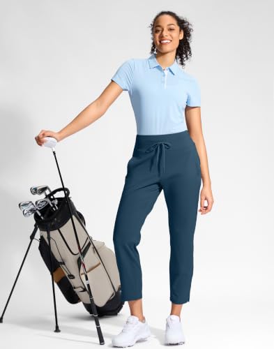 YYV Women's High-Waisted Stretch Ankle Golf Pants w/ 3 Pockets & Split Hem (XS-XXL, Various) - image 7