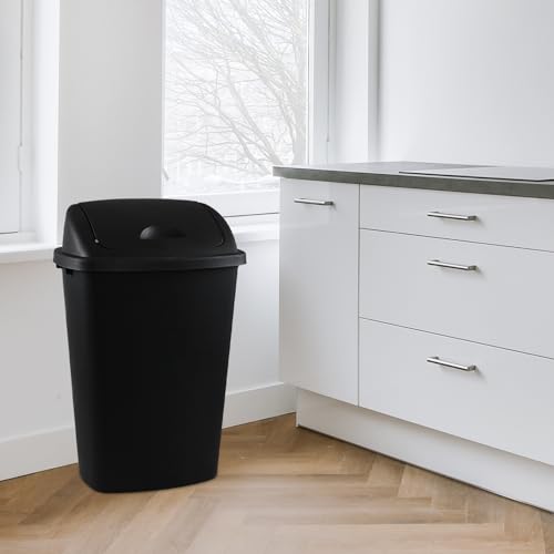 Pack de 4 Canecas de Basura Plástico 13 Galones Negro miniatura 6