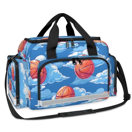 GzLeyigou First Aid Bags Empty, Pretty Basketball Emergency Bag First Aid Kit Multiple Compartment Kit Carrier On Call Trauma Bag For Paramedics Emergency Medical Supplies Kit