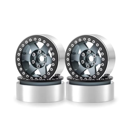 RCビードロックホイール For Axial For SCX10 For Wraith For TRX4 For TRX6 D90 For Redcat 1/10 25mm 2.2インチ アルミビードロックホイールリム RCカーパーツ(4pcs)