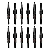 Aklisdlha Archery Field Points 17/64 Inch 9/32 in 19/64 Inch 5/16 in (12 Pack) for Field Target Practice Shooting (9/32″-100grains)