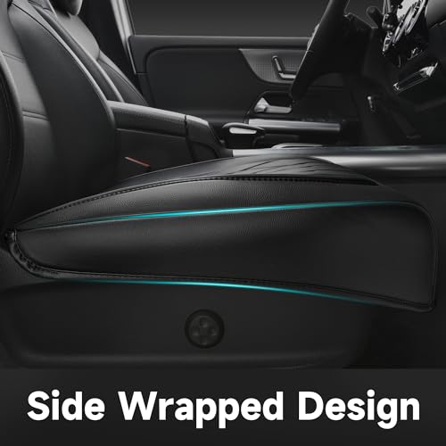 image for CAR PASS 2 Pack Leather Front Car Seat Covers, Bottom Seat Covers Full