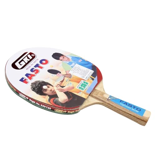 Image of GKI Fasto Table Tennis Racquet - Lightweight, Balanced TT Bat with Superior Grip & Spin Control | Ideal for Intermediate & Casual Players