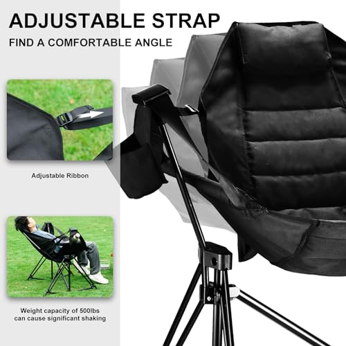 Freetour HAMMOCK CAMPING CHAIR Folding 350Lbs Foldable Portable Rocking Chairs thumb #3