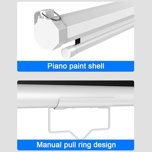 Pantalla de proyección manual retráctil 72 pulgadas 16:9 miniatura 4