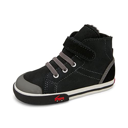 See Kai Run, Devon High Top Sneakers For Kids, Black Shearling, 8 #TOP18