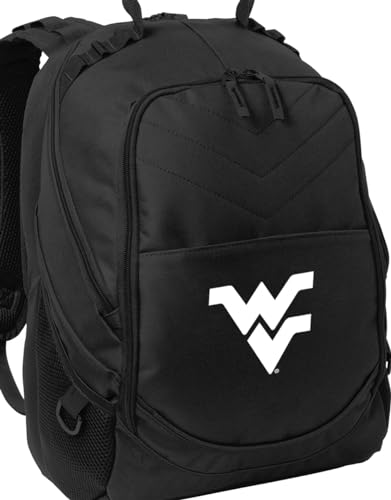 Image of Broad Bay West Virginia University Backpack | Official WVU Mountaineers Logo, Padded Laptop Computer Section, Premium 600D Nylon Fabric