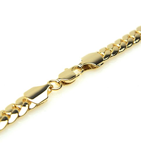 metaltree98 Men's Gold Plated Mini America Eagle Pendant 20" Miami Cuban Chain Set BCH 13585 TT4