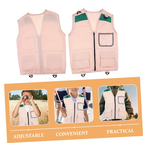 Tank Top 2pcs Outdoor Adventure Vest Tank Tops Kidcore Clothes Clothing Stage Performance Vest Camping Kid Vest Kids Outdoor Exploration Vest Fabric Camping Equipment Light Child3