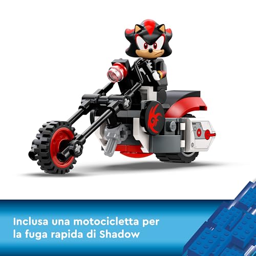 Sonic the Hedgehog Shadow the Hedgehog Escape, Motorbike Toy for Kids, Boys & Girls aged 8 Plus with Buildable Lab, Badnik Rhinobot & Clucky Video Game Character Figures, Gifts for Gamers 76995 - Lego - Immagine 4