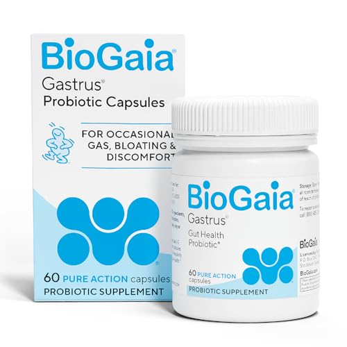 BioGaia Gastrus Gut Health | Probiotic Capsules | Eases Abdominal Discomfort Gas & Bloating | Promotes Regularity & a Healthy Gut | Supports a Balanced Microbiome | Backed by 30 Years of Research