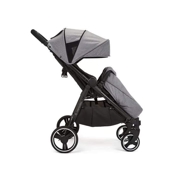 Ickle Bubba Venus Max Poussette double – Convient de la naissance à 15 kg (environ 3 ans), compacte, légère, pliable, comprend 2 chauffe-pieds matelassés et une housse de pluie (Gris de l'espace)