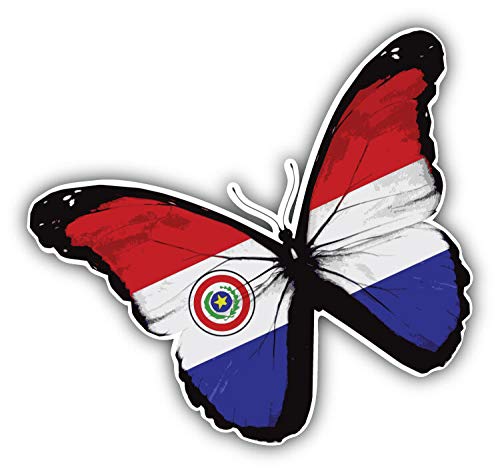 JJH Inc Magnet Paraguay Butterfly Flag Flexible Vinyl Magnet Waterproof Car Magnetic Bumper Sticker 5