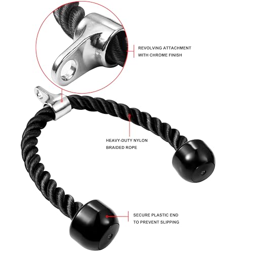 Image of Tricep Rope Pull Down Rope Gym Rope Attachment Tricep Pull Down Attachment Cable Rope Attachment