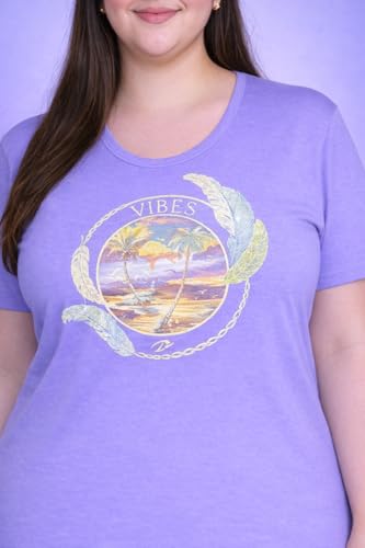 Image of In Love Women's Plus Size Longline T-Shirt with Side Pocket, 3 /4 Sleeve, Crew Neck