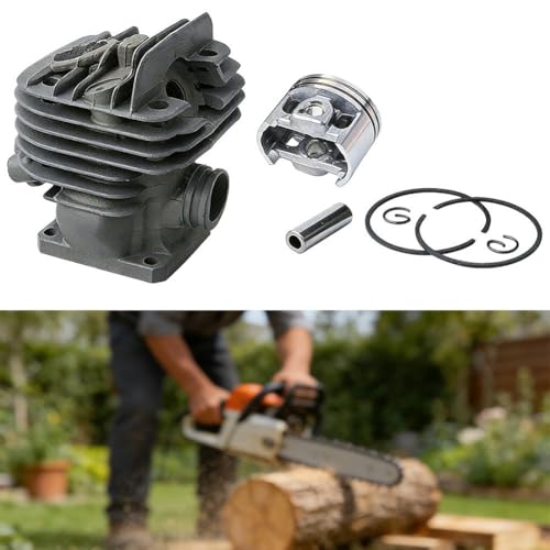 Kit piston 44mm en métal argenté de haute précision pour tronçonneuse 353