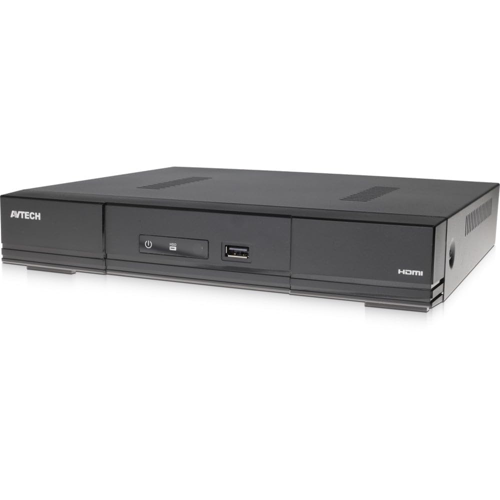 Avtech 634801 Videoregistratore NVR 16 Canali H.265 con 16 Canali Poe, AVH2117AX Nero