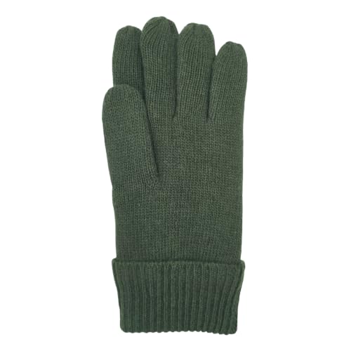 Image of BRUCERIVER Men's Pure Wool Knitted Gloves | Insulated Fleece Lining