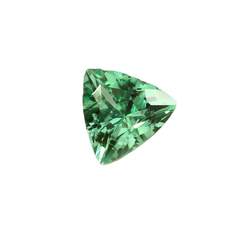 Saphir vert véritable 10x10 mm facetté pour bague et pendentif DIY
