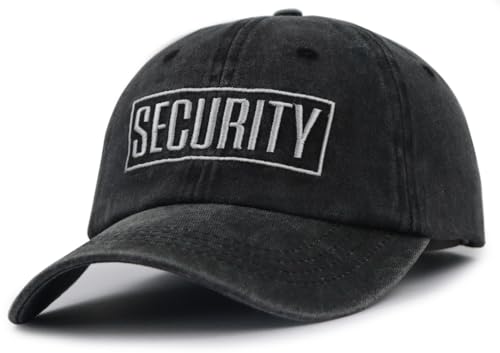 Image of Security Hat for Men Women, Adjustable Embroidered Cotton Baseball Cap