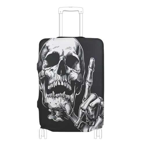 CHIFIGNO Skeleton Luggage Covers Protector Luggage Dust Cover with Concealed Zippers for 18-32 Inch Luggage S Fits 18-20 Inch