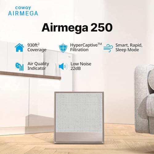Image of Coway AirMega 250 (AP-1720H) Smartchoice Air Purifier, Filter Life 8500Hrs (approx. 1.5-2 yrs), Anti-Virus True Hepa Filter (H13), Kills Allergies, Virus, Germs & PM 0.01 with 99.999% efficiency