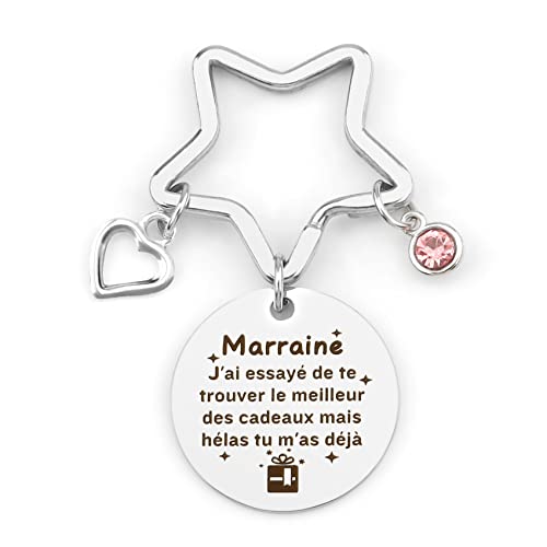 Cadeau Marraine, Porte Clé Marraine, Cadeau Pour Marraine,...