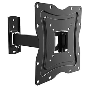 RICOO TV Wandhalterung Fernseher Halterung S1222 schwenkbar neigbar Fernsehhalterung für 32-55 Zoll Flachbildschirm OLED Curved Monitor bis 30 kg VESA 200 x 200 mm Wandhalter schwarz