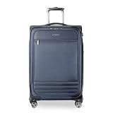 Ricardo Beverly Hills Ashbury Softside Gepäck, erweiterbarer Koffer, leichte, nachhaltige rPET-Reisetasche mit TSA-Schloss und zwei Spinnrädern, 61 cm, mittelgroßes Check-in, Marineblau
