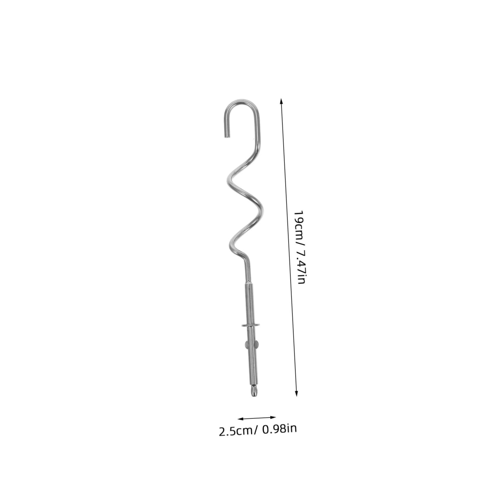 BESTYASH Edelstahl Knethaken Für Handmixer 7.28 Zoll 2Er Set Universal Küchenmixer Ersatzteile Mit Eiertrenner Effizientes Kneten Leicht Zu Reinigen