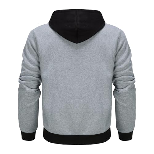 Ymosrh Men's Casual Hoodies, Long Sleeve Zip Up Workout Hoodie Pullover Sweatshirts with Pockets, S-2XL3