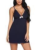 babydoll kleid weiß ❤【FASHIONABLE & FIGUR-FLATTING】 Dieses elastische ärmellose V-Neck-Kleid strafft Ihren Körper und bietet eine glattere Silhouette mit schlanker Passform. Mit den verstellbaren Trägern besser für Sie geeignet. Noch eleganter mit dem V-Ausschnitt mit Spitze und Schleife und Saum mit Spitzenbesatz.