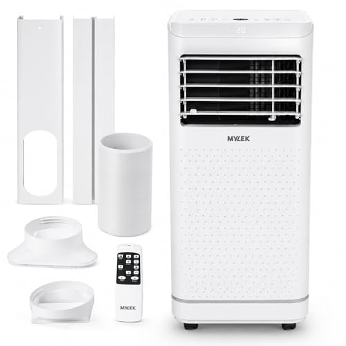 Image of MYLEK 9000 BTU Portable Air Conditioner with Remote Control, 4-in-1 AC Unit, Fan & Dehumidifier, Sleep Mode, Digital Display, Window Kit Included, R290 Refrigerant, Class A Energy Rated